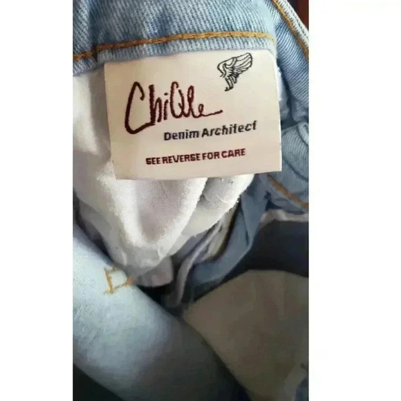 ChiQle denim mini skirt size‎ large aztec print lightwash - Picture 4 of 5